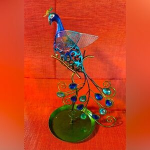 Peacock Jewelry Stand
14”H 9”W Base 6”W